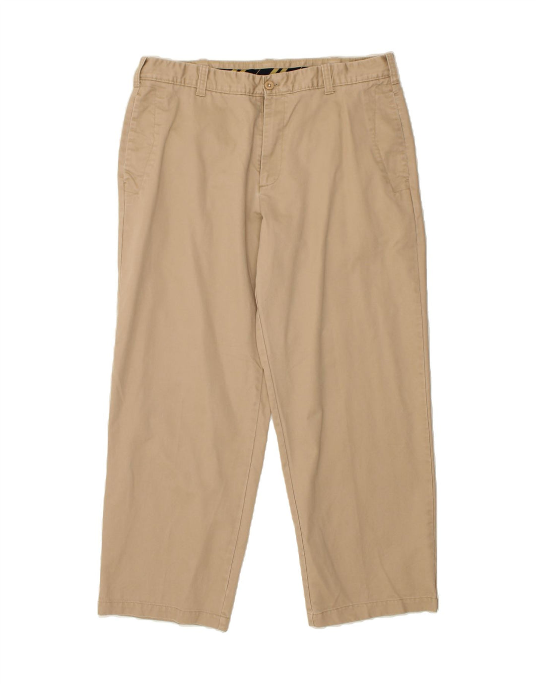 IZOD Mens Straight Chino Trousers W38 L30 Beige Cotton Vintage Izod and Second-Hand Izod from Messina Hembry 