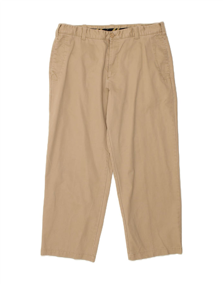 IZOD Mens Straight Chino Trousers W38 L30 Beige Cotton Vintage Izod and Second-Hand Izod from Messina Hembry 