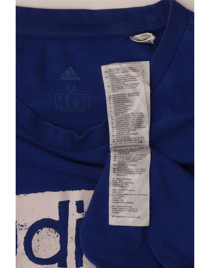 ADIDAS Mens Graphic T-Shirt Top Médio Algodão Azul