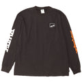Puma Mens Graphic Top Manga Longa Grande Algodão Preto