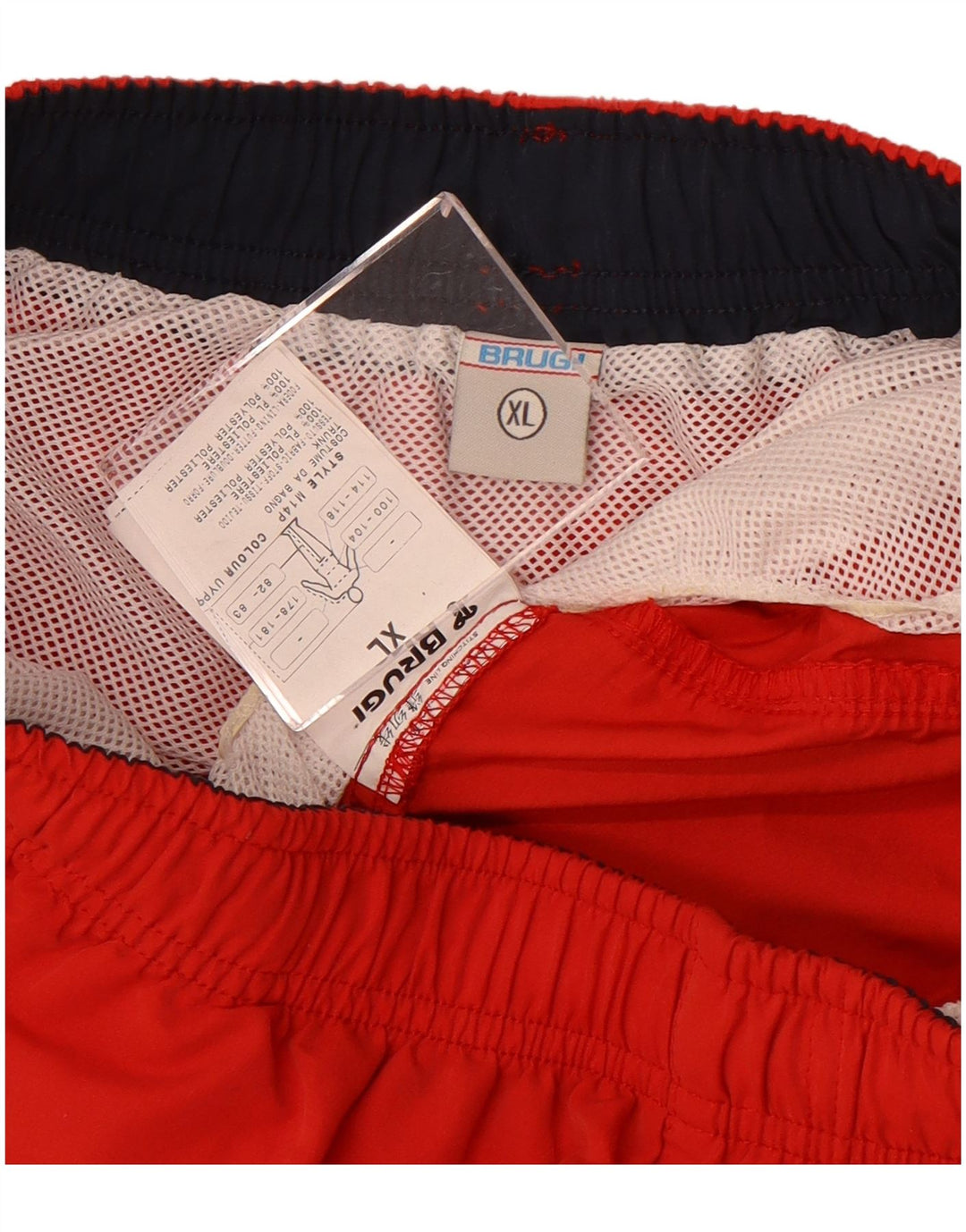 Shorts de natação masculino Brugi XL poliéster vermelho