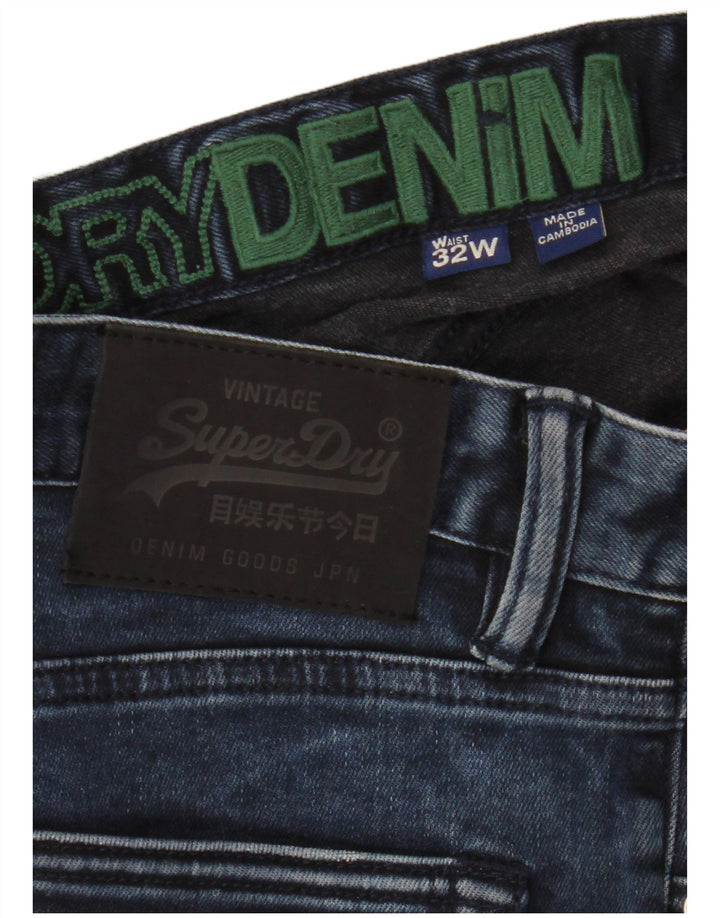 Shorts jeans masculino Superdry W32 médio algodão azul marinho