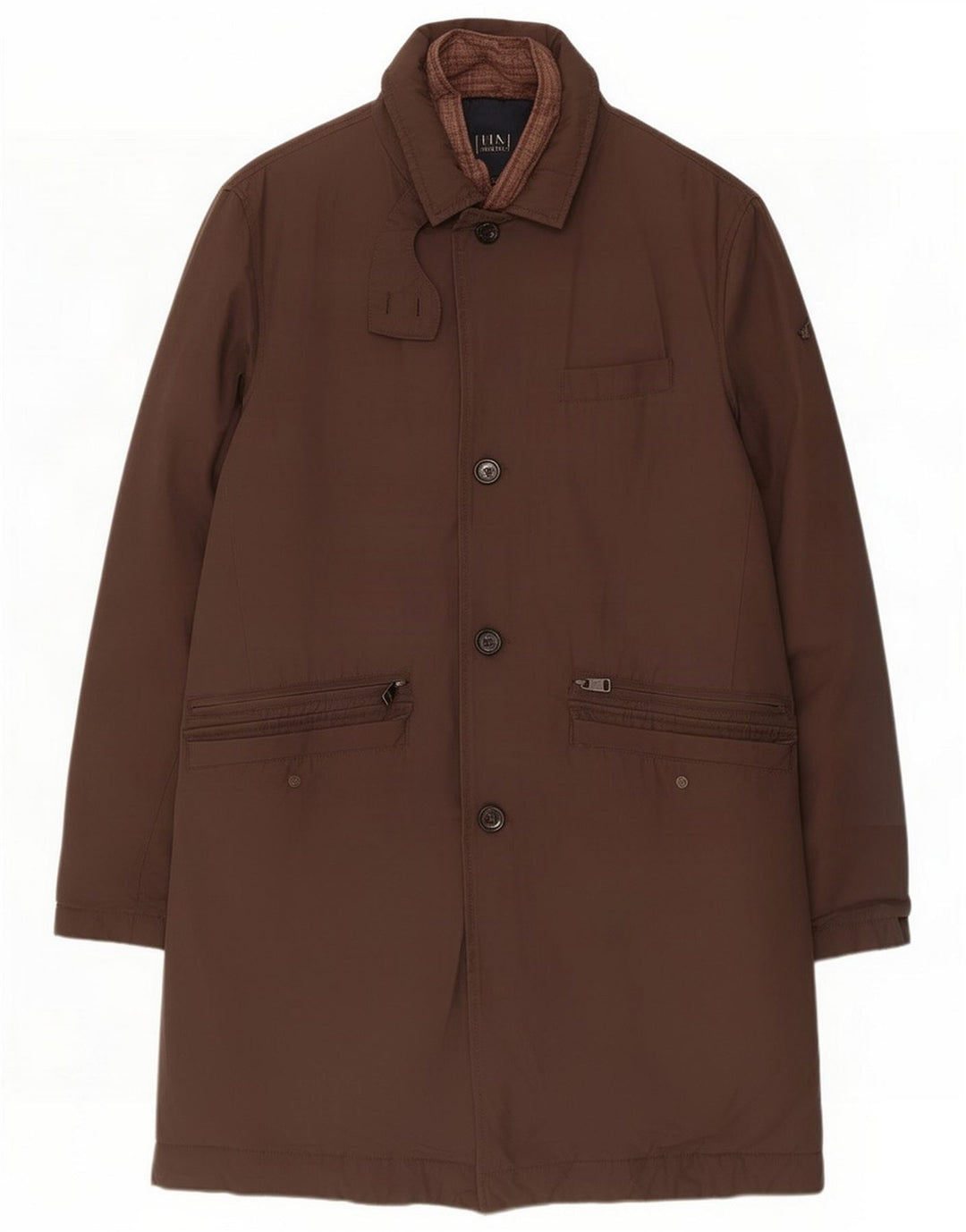 Henry Cottons Mens Parka Jacket IT 48 Poliéster marrom médio