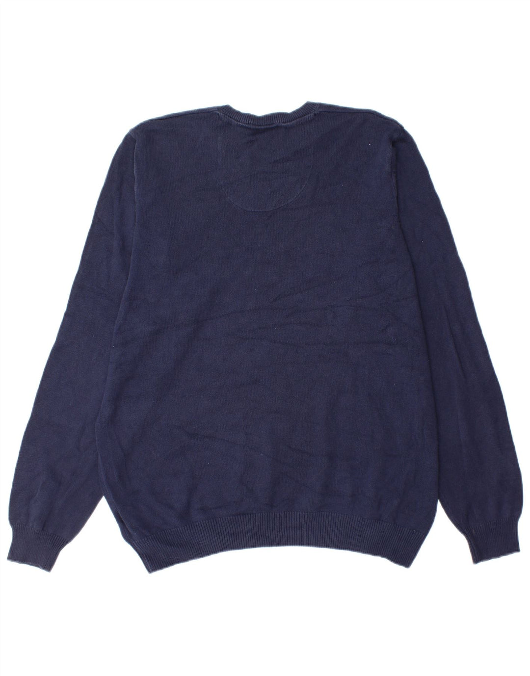 Suéter masculino Marks & Spencer regular fit com decote em V azul marinho médio