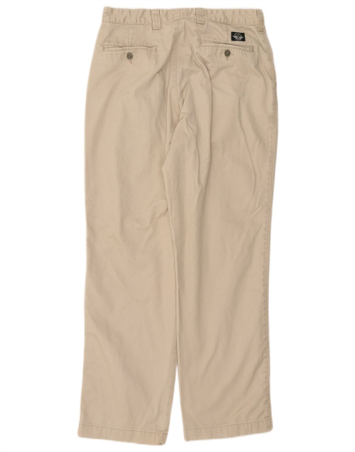 Dockers Mens Khakis Straight Chino Calças W34 L32 Bege