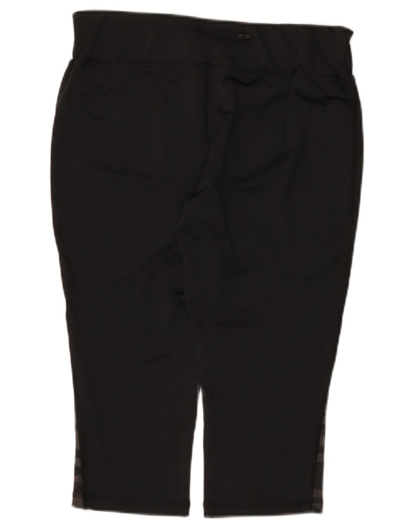 Diadora Womens Graphic Capri Leggings UK 14 Grande Preto Geométrico
