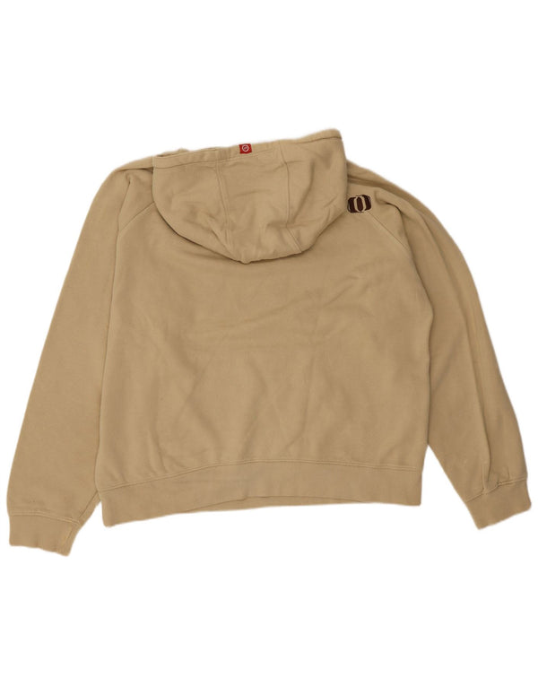 Animal Womens Graphic Oversized Hoodie Jumper Reino Unido 16 Grande Algodão Bege