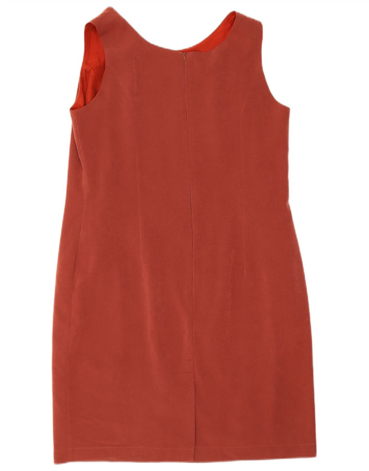 Conjunto feminino vintage com 1 botão e 2 peças de poliéster grande Borgonha Reino Unido 16