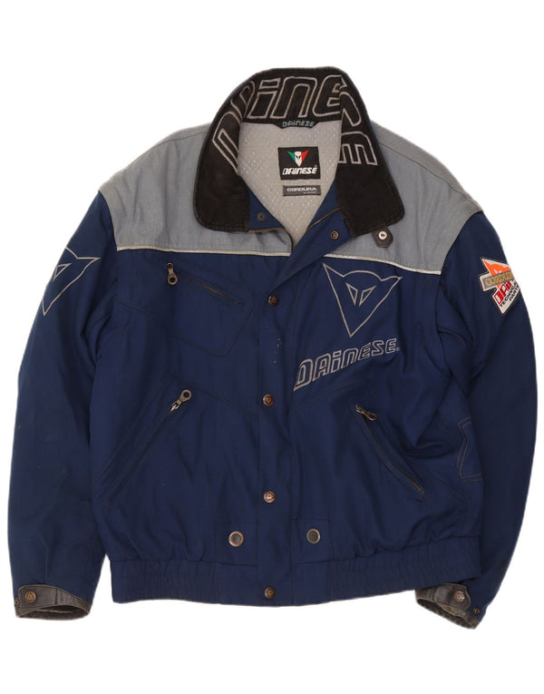 Jaqueta masculina Dainese Graphic Racer tamanho 54 grande bloco colorido azul marinho