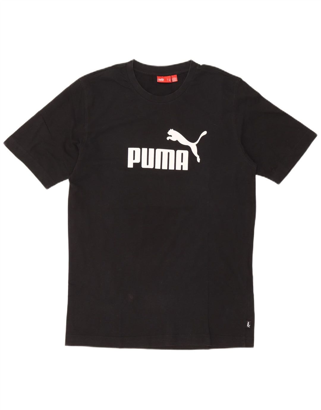 PUMA Mens Graphic T-Shirt Top Medium Black Cotton