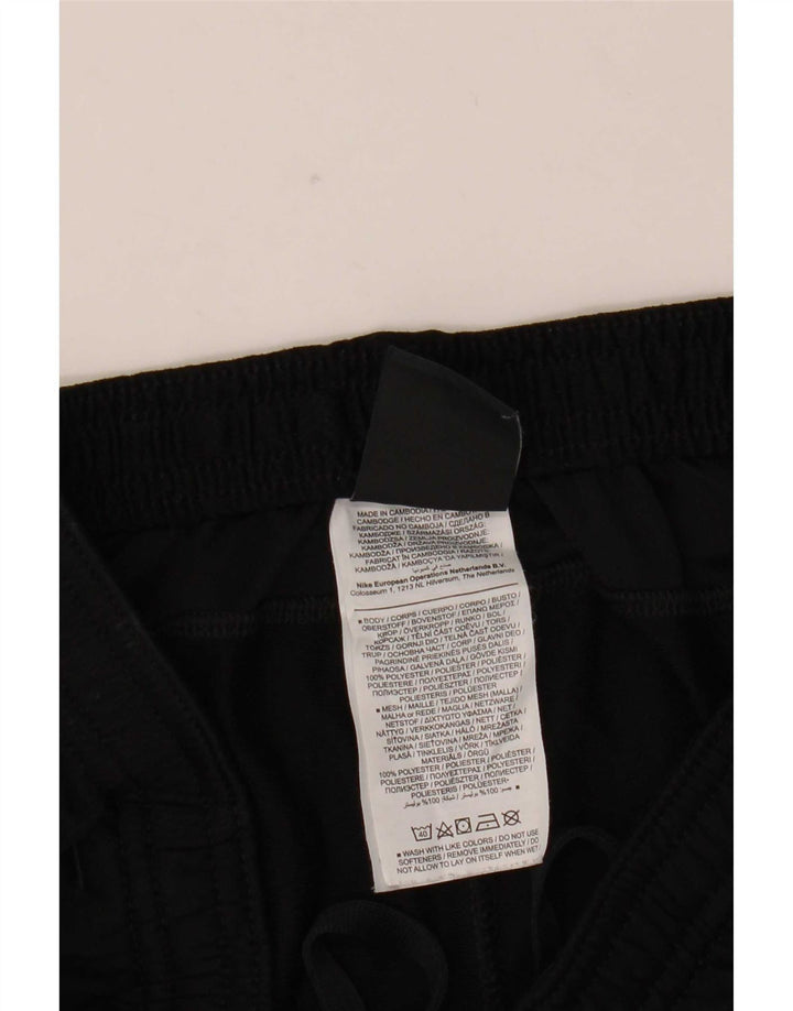 Calça de treino masculina Nike Dri Fit médio preto colorblock poliéster