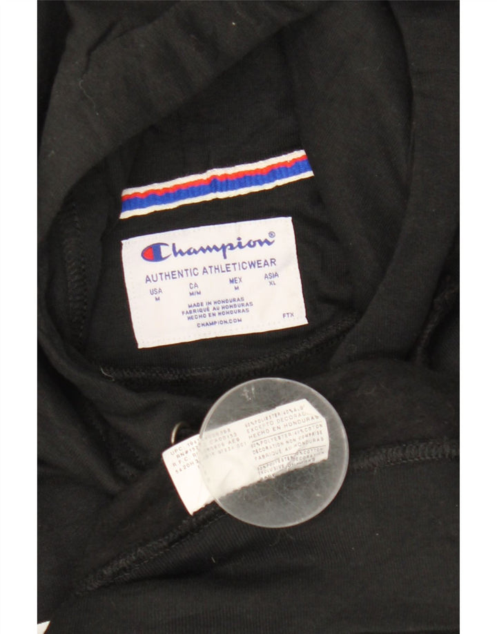 Jumper feminino com capuz gráfico Champion UK 14 poliéster preto médio
