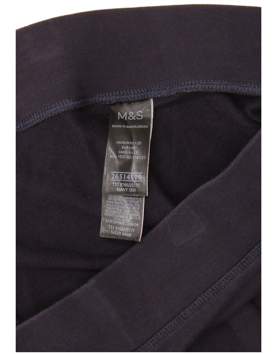 Calça capri feminina MARKS & SPENCER UK 20 2XL azul marinho