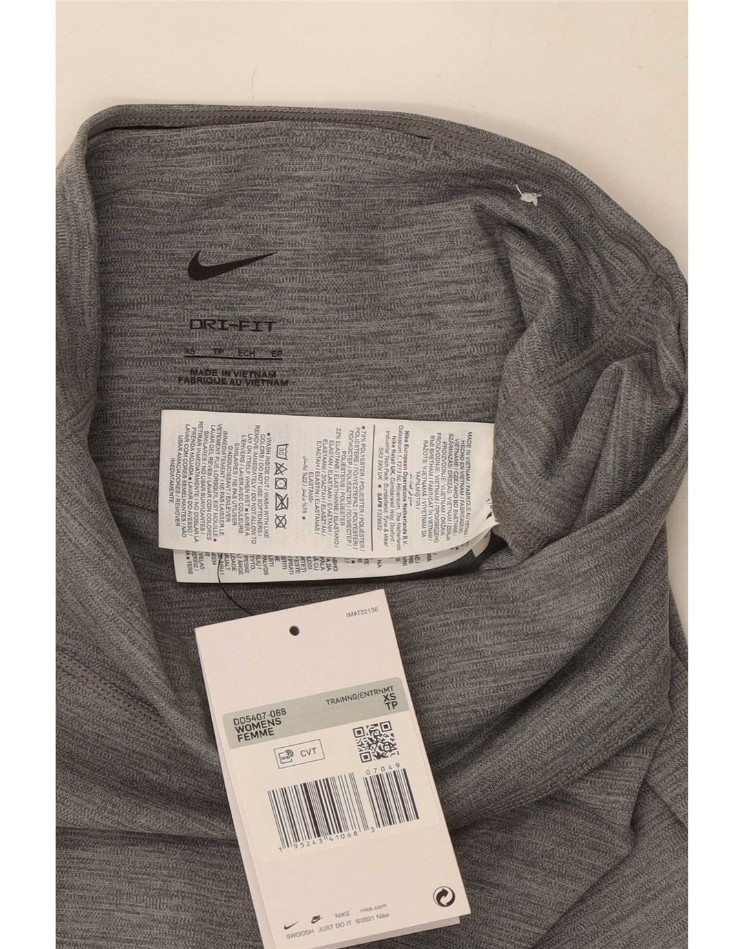 Leggings Nike Dri Fit Graphic UK 4 XS Cinza Poliéster Flecked