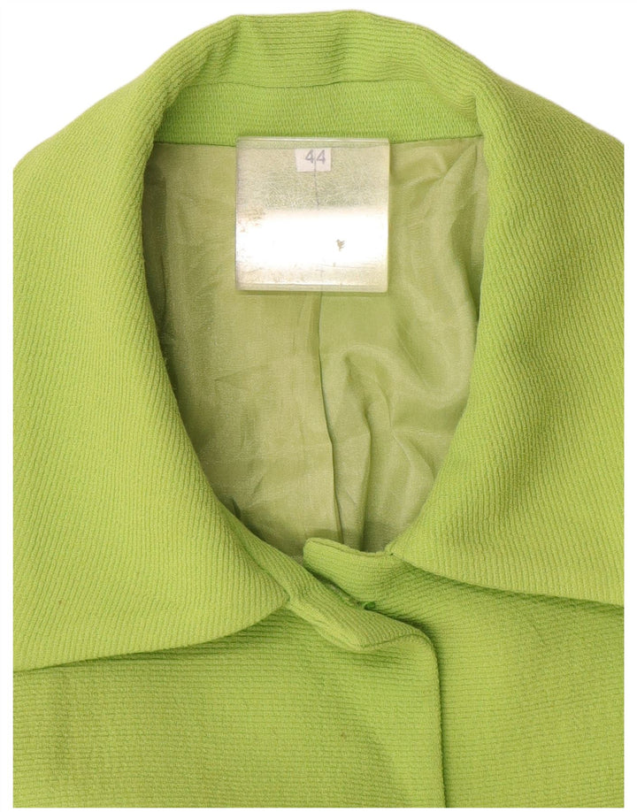 Jaqueta blazer feminina vintage com 5 botões IT 44 verde médio
