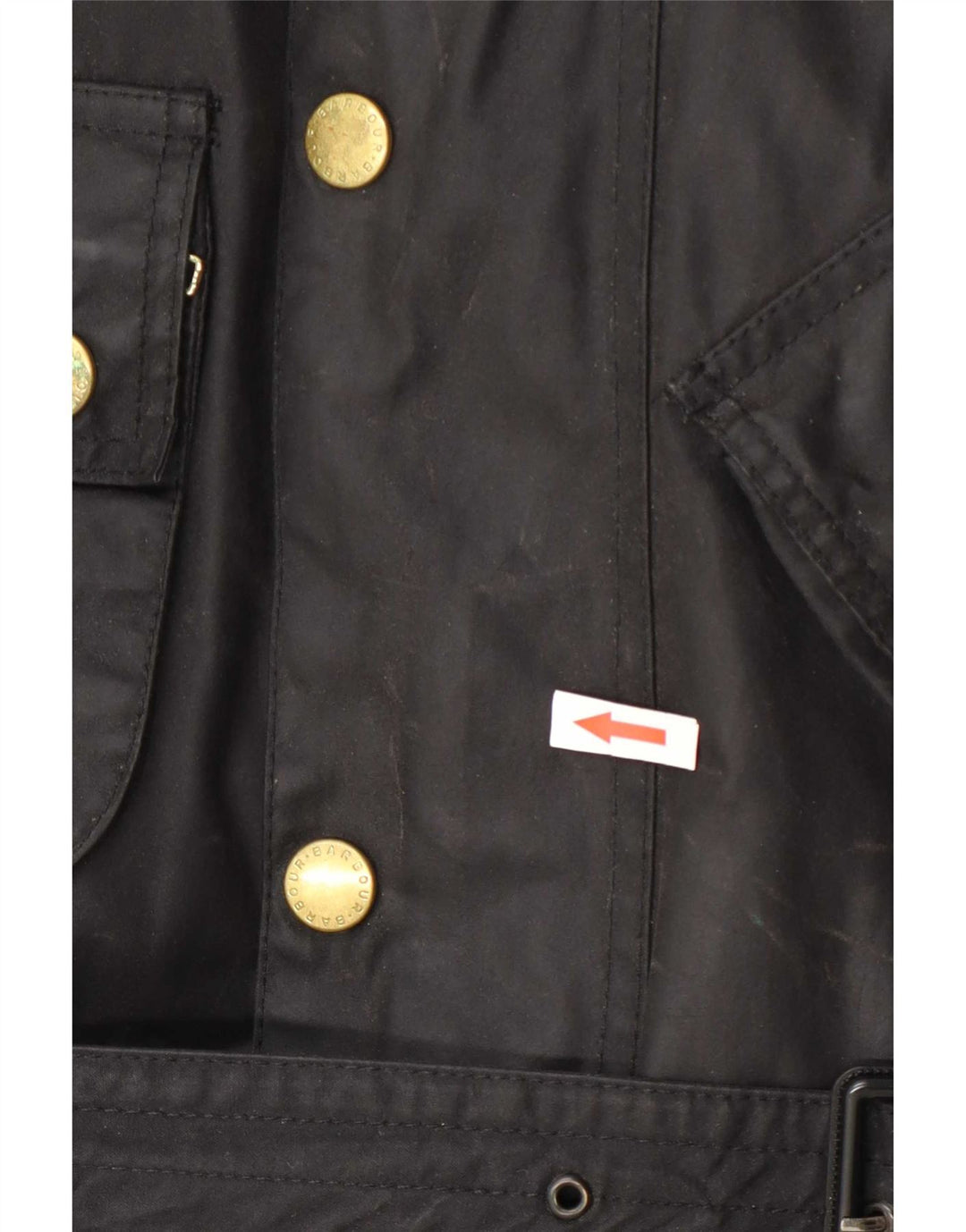 Jaqueta masculina de algodão encerado Barbour UK 42 XL preta