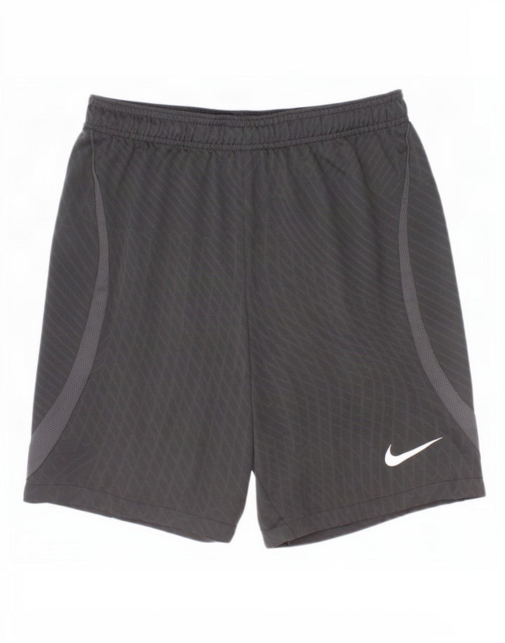 Shorts esportivos Nike Boys Dri Fit 12-13 anos, grande, preto, xadrez, poliéster