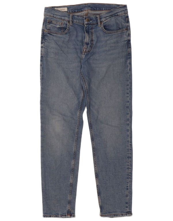 Zara Mens Slim Jeans EU 42 Grande W32 L31 Azul Algodão