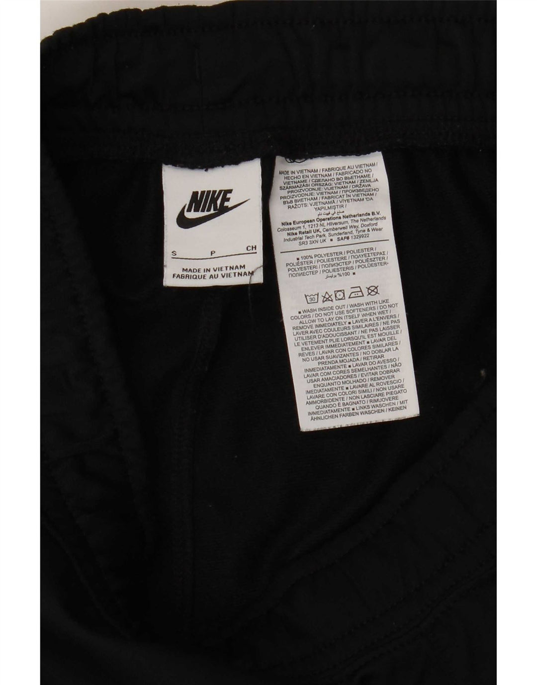 Nike Mens Treino Calças Joggers Pequeno Poliéster Preto