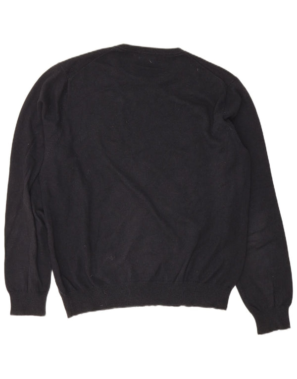 Suéter masculino Sun68 com gola redonda, grande algodão preto