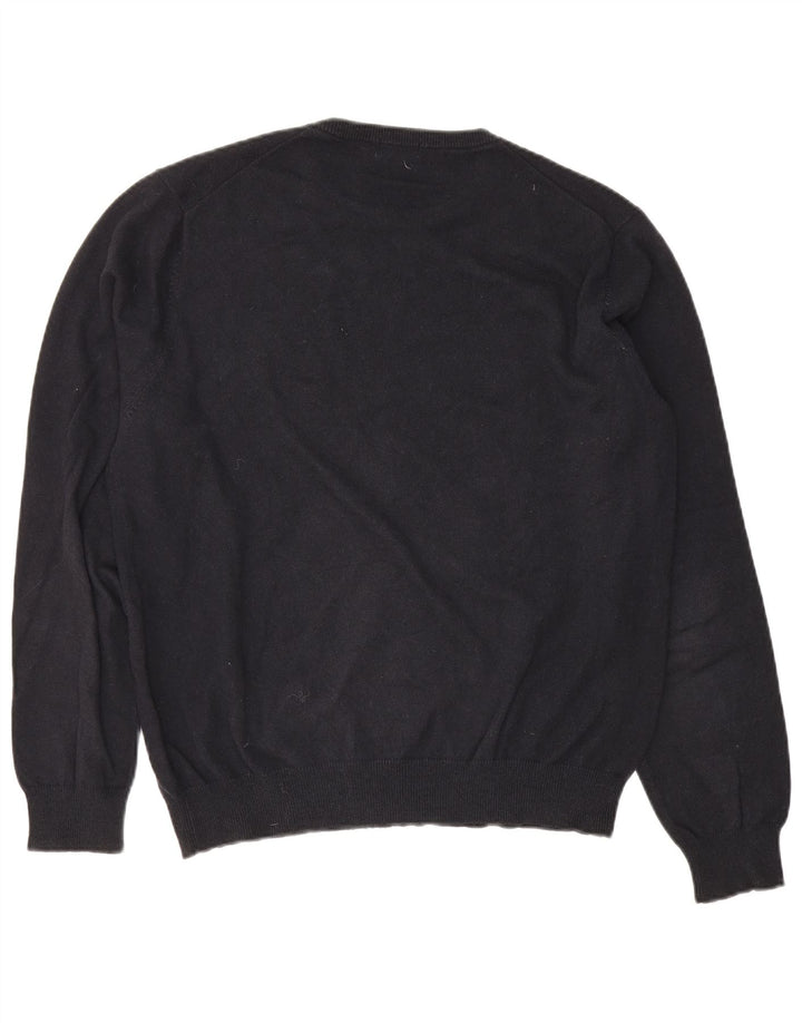 Suéter masculino Sun68 com gola redonda, grande algodão preto