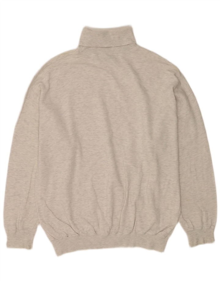 Suéter masculino C&A com gola redonda e algodão manchado cinza grande