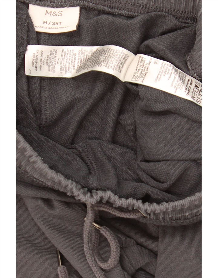 Calça de treino masculina Marks & Spencer algodão cinza médio
