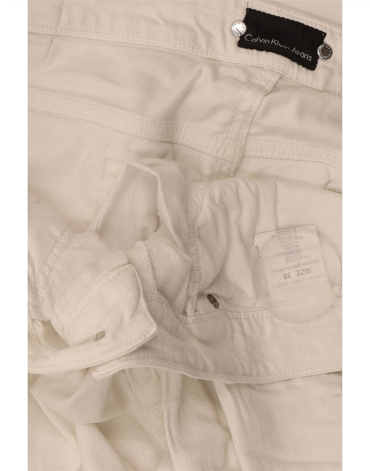 Calça jeans reta masculina Calvin Klein W38 L30 algodão branco