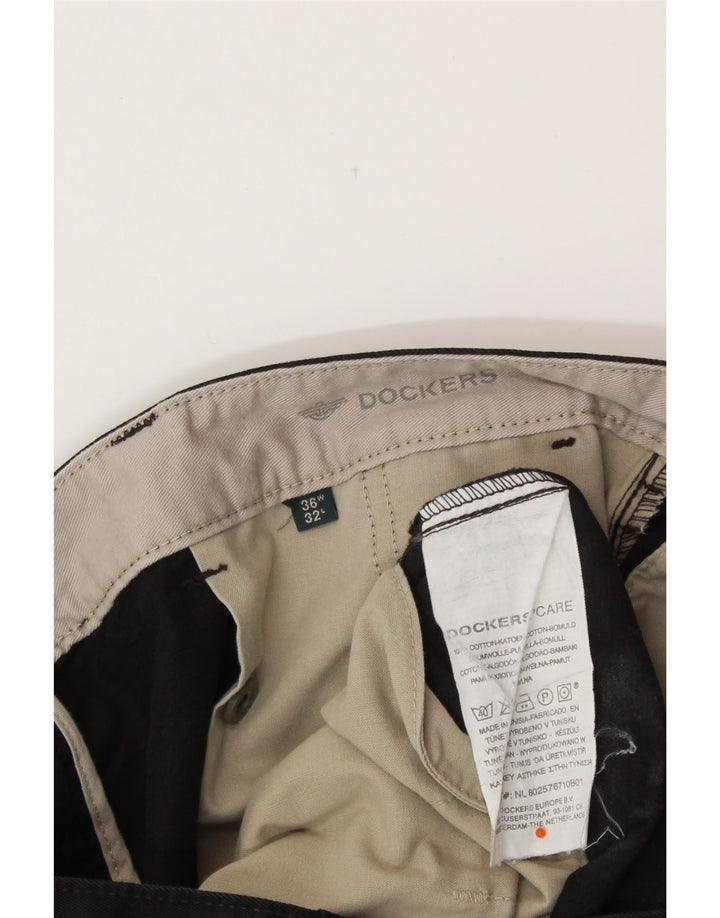 Calça chino reta masculina DOCKERS W36 L32 algodão preto