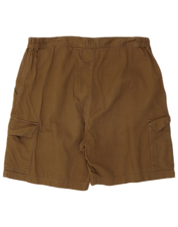 Nick Taylor Mens Cargo Shorts Médio W32 Algodão Marrom