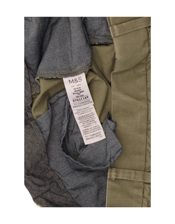 Shorts chino masculino Marks & Spencer W38 XL algodão verde