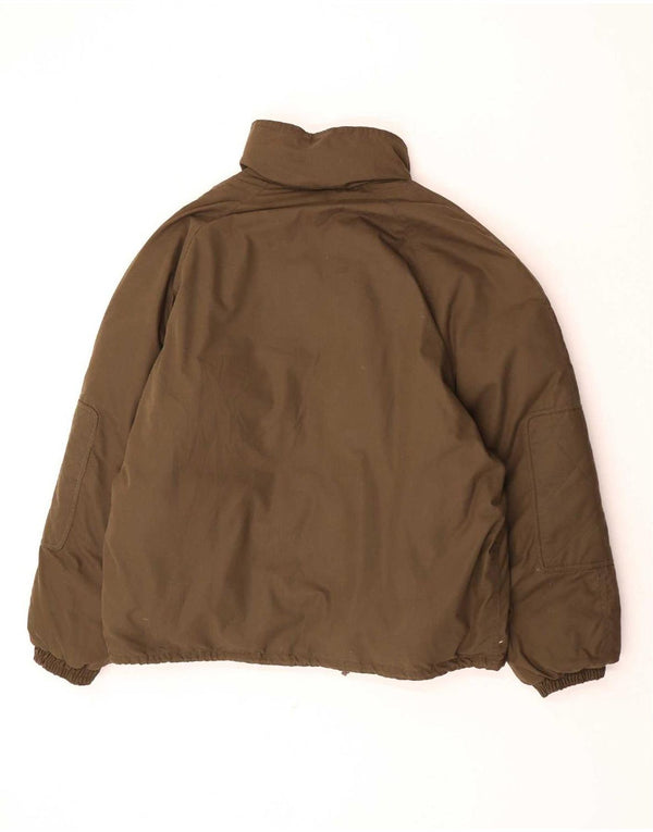 Jaqueta acolchoada masculina vintage UK 42 XL marrom
