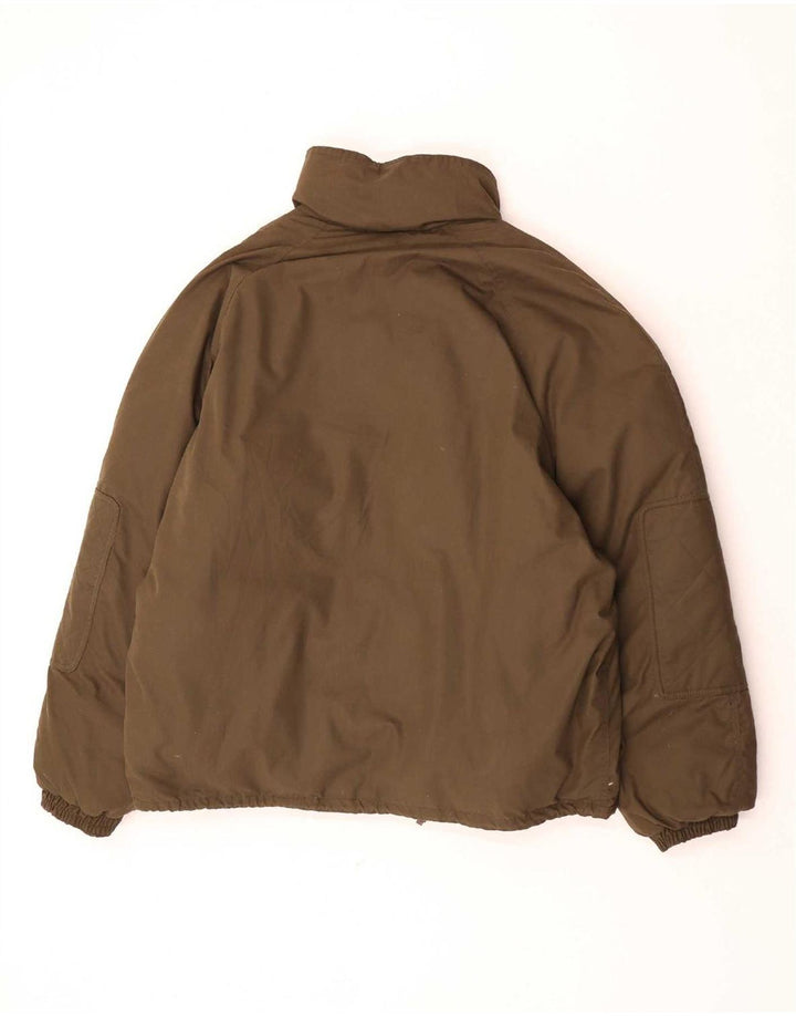 Jaqueta acolchoada masculina vintage UK 42 XL marrom