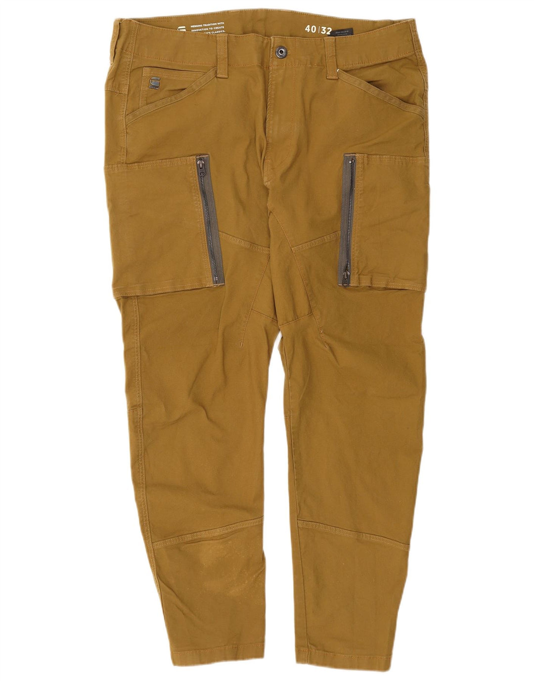 Calça Cargo Cônica Masculina G-STAR W40 L28 Algodão Amarelo