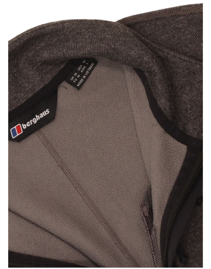 Suéter masculino Berghaus com zíper e gola média cinza
