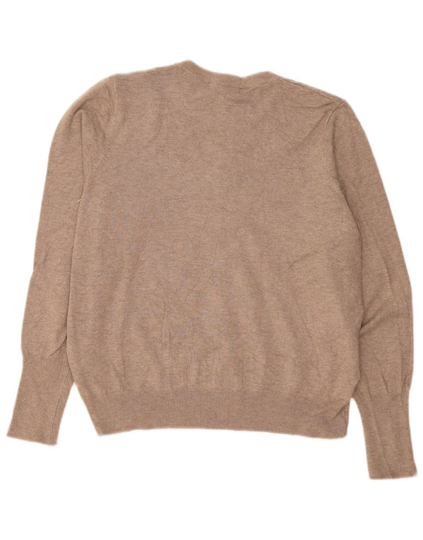 Suéter cardigã feminino Marks & Spencer Reino Unido 16 grande viscose marrom