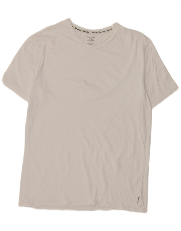 Camiseta masculina Calvin Klein grande branca