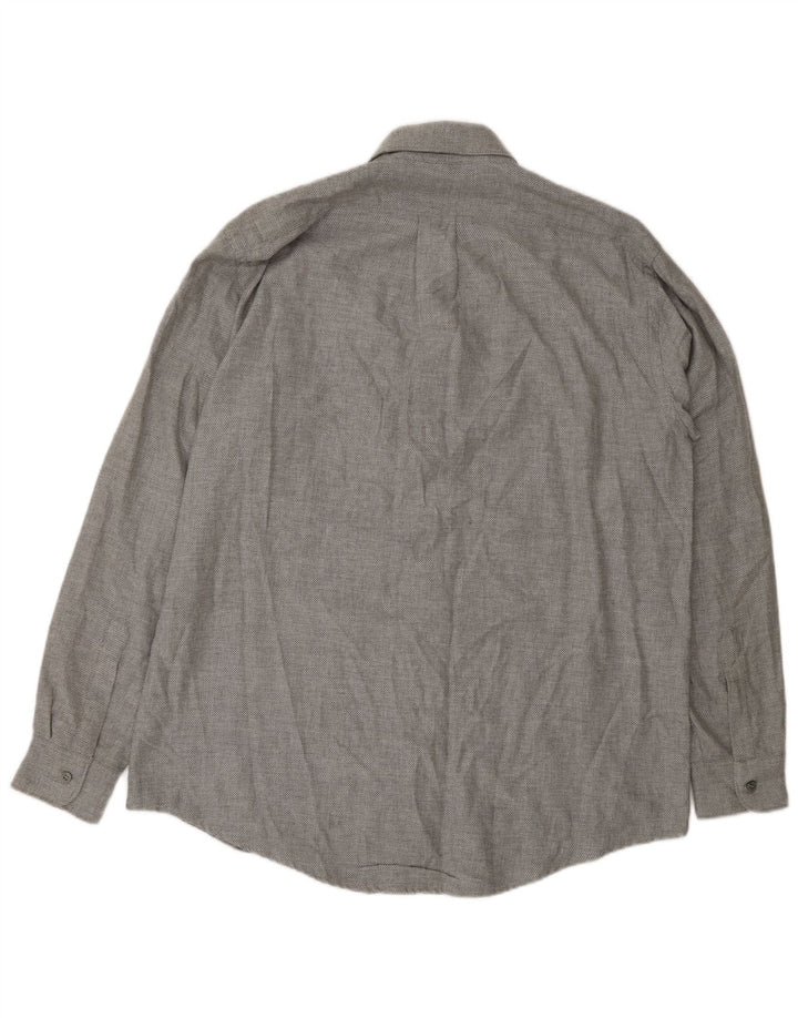 Camisa masculina Trussardi algodão cinza médio