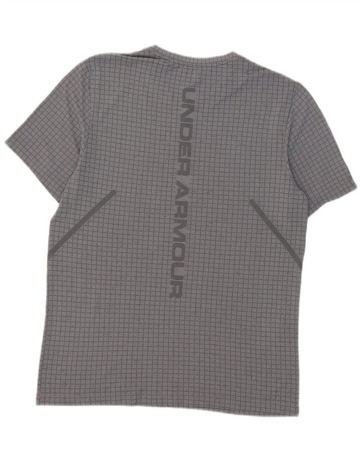Camiseta masculina Under Armour grande xadrez cinza