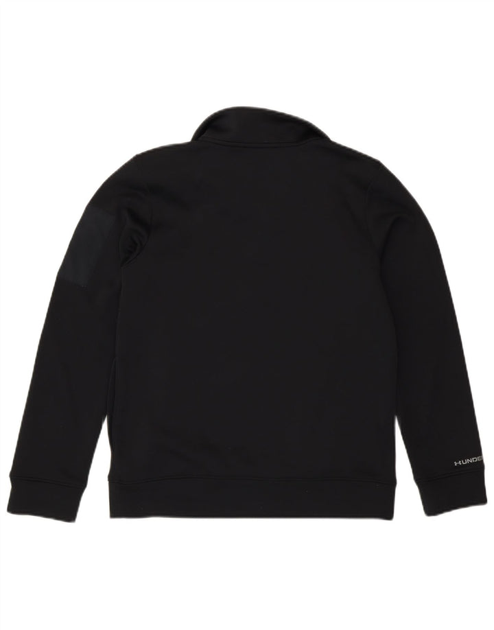 Moletom Under Armour Boys com zíper e gola 9-10 anos médio preto