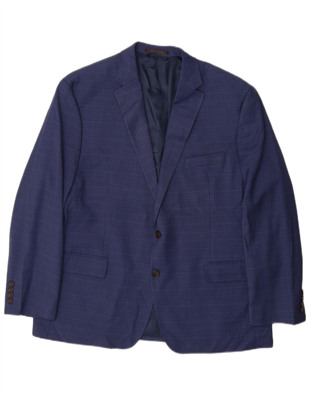 Ralph Lauren Jaqueta blazer masculina de 2 botões Reino Unido 42 XL Azul Houndstooth