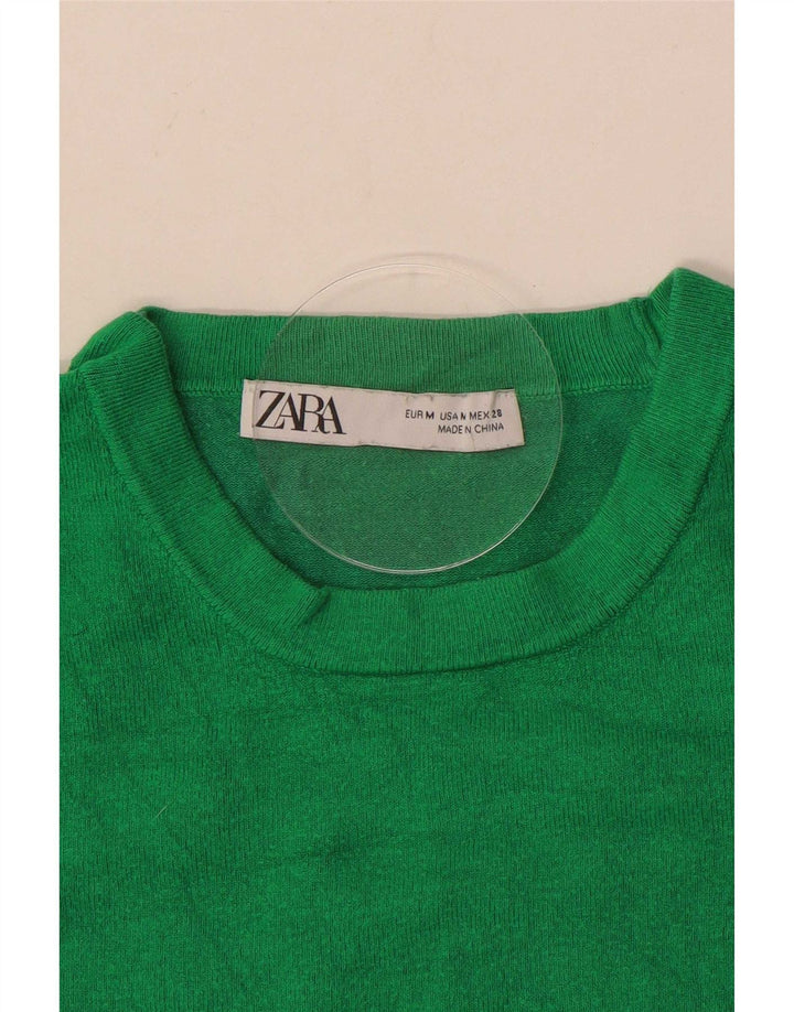 Zara Blusa Feminina Top UK 12 Verde Médio