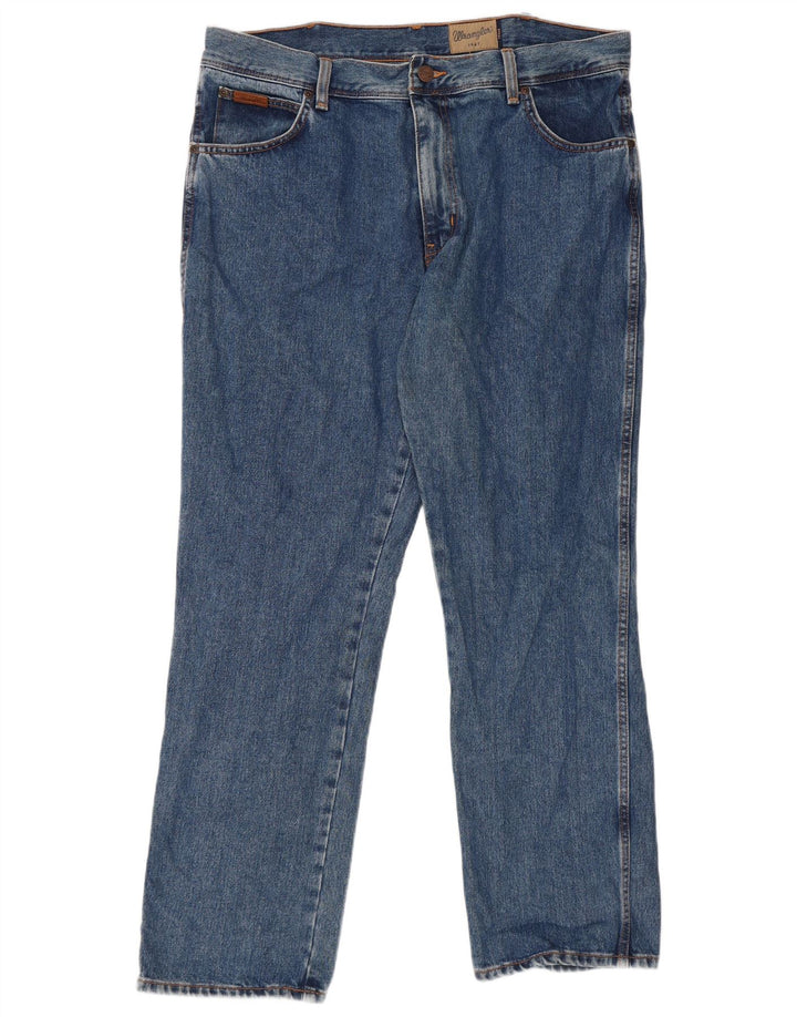 Wrangler Masculino Texas Straight Jeans W38 L30 Azul Algodão