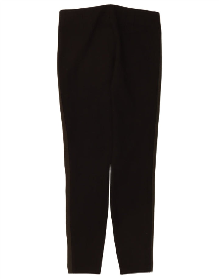 Calça de treino feminina Zara UK 12 médio preto colorblock viscose