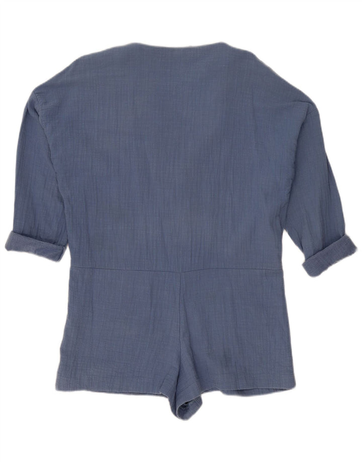 Zara Womens Playsuit Oversized UK 10 Pequeno Azul