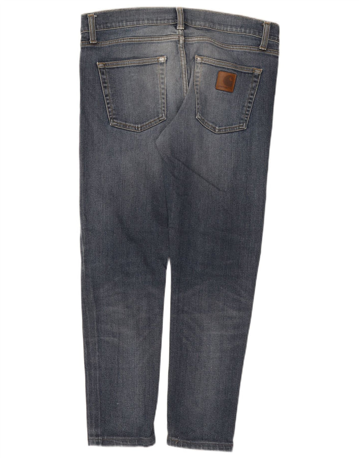 CARHARTT Mens Jeans Slim W32 L27 Azul Algodão