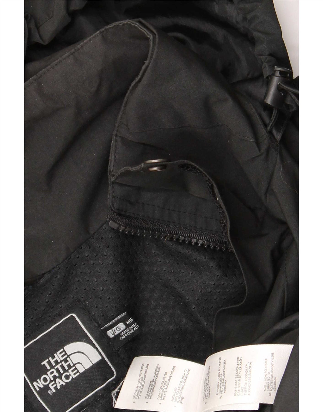 Jaqueta de chuva masculina com capuz The North Face UK 40 grande poliéster preto