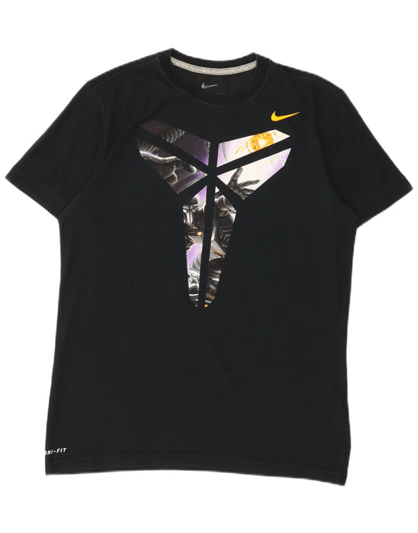 Camiseta Nike Masculina Dri Fit Graphic Top Médio Algodão Preto