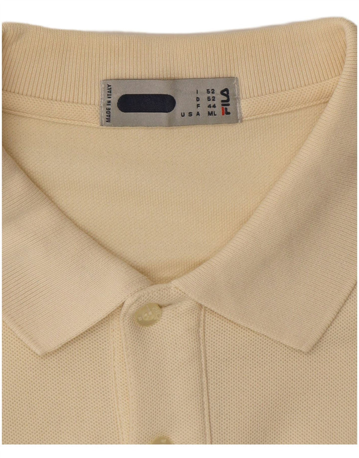 Camisa polo masculina FILA IT 52 grande amarelo