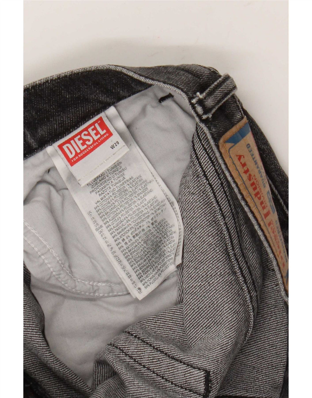 Diesel Mens Slim Jeans W29 L31 Cinza Algodão